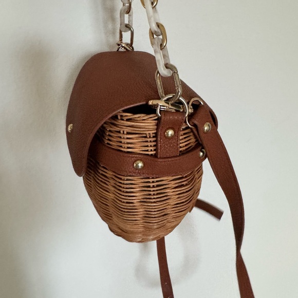 Brown Woven Crossbody Bag - Picture 4 of 7
